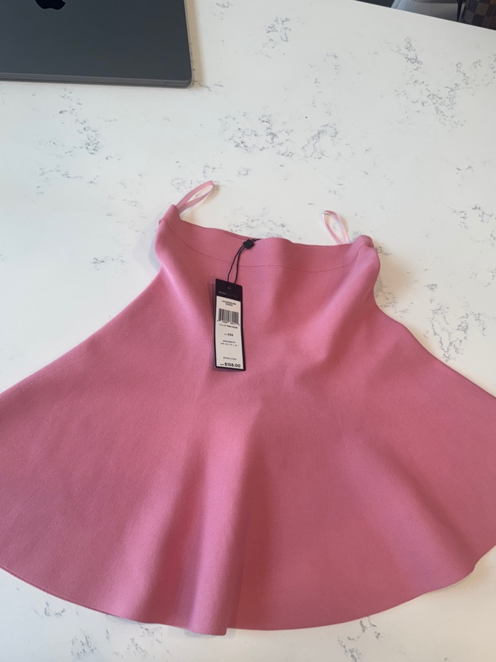 BCBGMaxAzria Pink Rose Skater Skirt